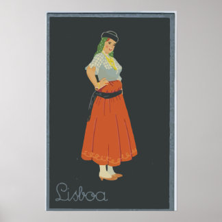 Poster Lisboa, Vintage