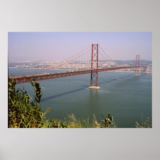 Poster Lisbonne Portugal 25 de Abril Bridge River Tejo (Devant)