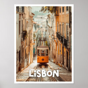 Poster Lisbonne Portugal Art Voyage célèbre place