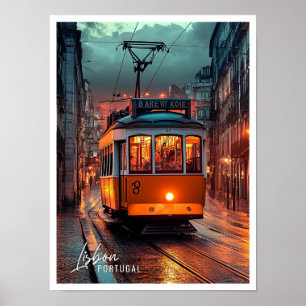 Poster Lisbonne Portugal est la belle place touristique