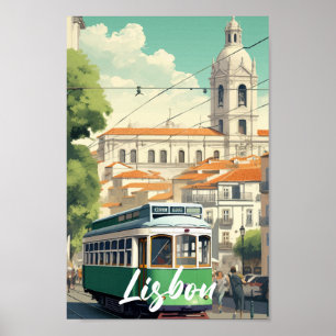 Poster Lisbonne Portugal Lieu de voyage célèbre