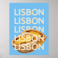 Lisbonne Travel Art, Bleu, Portugal