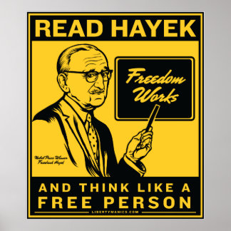 Poster Lisez l'affiche Hayek