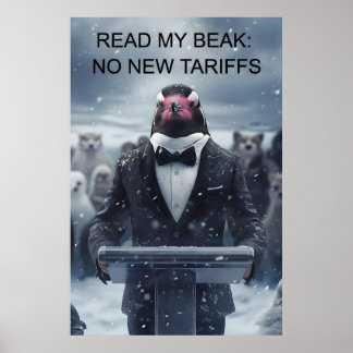 Poster Lisez l'affiche My Beak - Penguin Political Satire