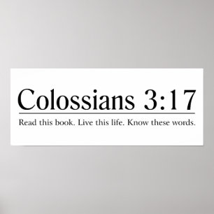 Poster Lisez le 3h17 de Colossians de bible