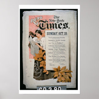 Poster 'Lisez le New York Times' (litho couleur)