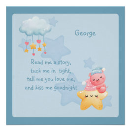 Poster Lisez-Moi Une Histoire Sleepy Piggy Nursery
