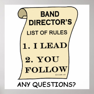 Poster List de bande de directeur des règles