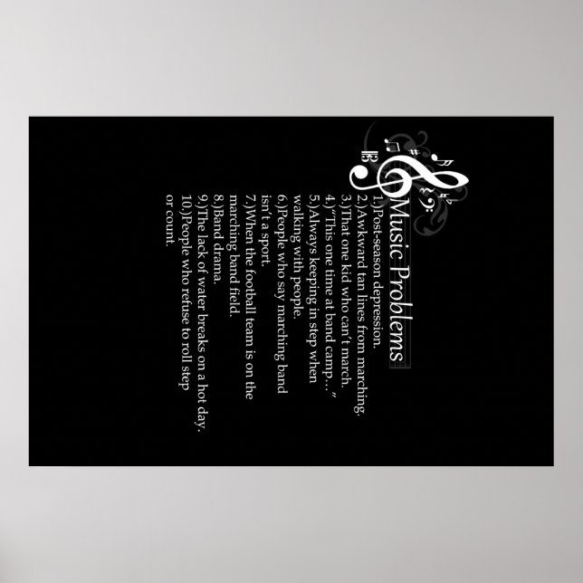 Poster Liste des problèmes de bande de marquage (Devant)