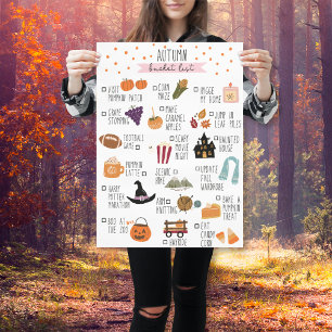 Poster Liste des regroupements d'automne d'Halloween Él
