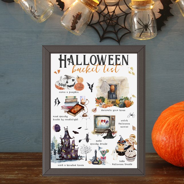 Poster Liste des regroupements Halloween | Illustrations  (Créateur téléchargé)