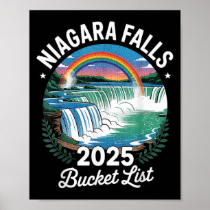 Poster Liste des seaux de Niagara Falls 2025 Voyage en fa