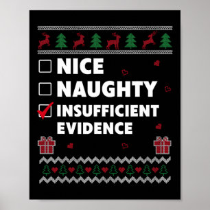 Poster Liste Mauvaise Conception De Noël Laid Insuffisant