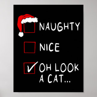 Poster Liste Méchants Gentils Oh Regarde Un Chat Noël Hom