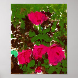Poster Lit de roses