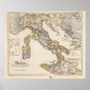 Poster L'Italie à sa division ecclésiastique