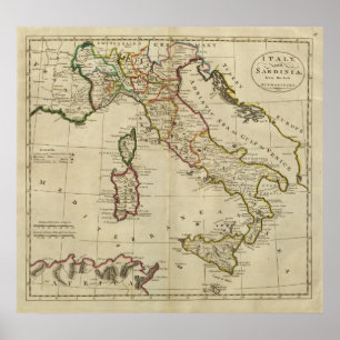 Poster L'Italie, et la Sardaigne