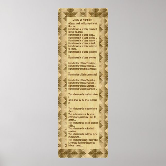 Poster Litanie d'humilité (Devant)