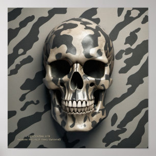 Poster LITE Memento Mori Camo Skull