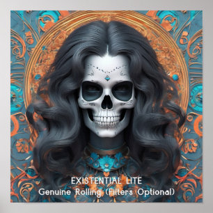 Poster LITE Memento Mori Femme Skull