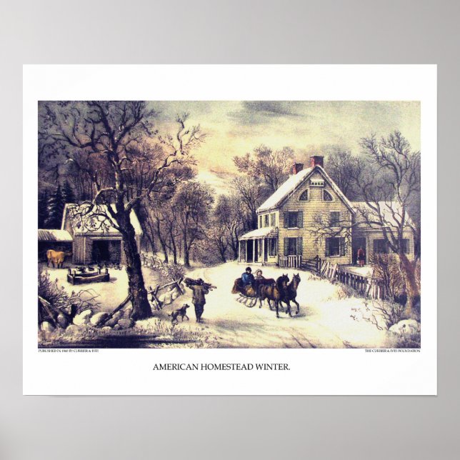 Poster Lithographie : American Homestead Wint (Devant)