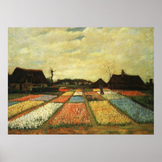 Poster Lits à fleurs en Hollande