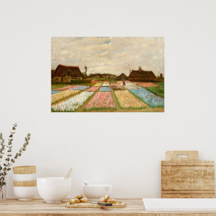 Poster Lits à fleurs en Hollande par Vincent Van Gogh