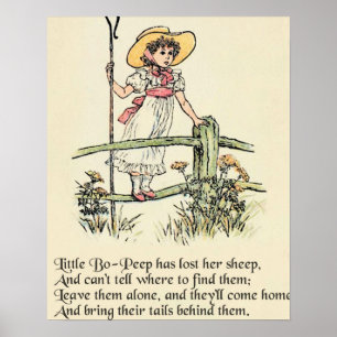 Poster Little Bo-Peep : Nursery classique de Kate Greenaw