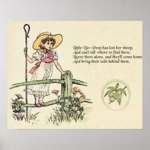 Poster Little Bo-Peep : Nursery classique de Kate Greenaw