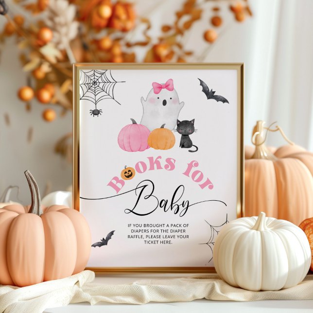 Poster Little Boo Halloween Livres pour bébé (Créateur téléchargé)