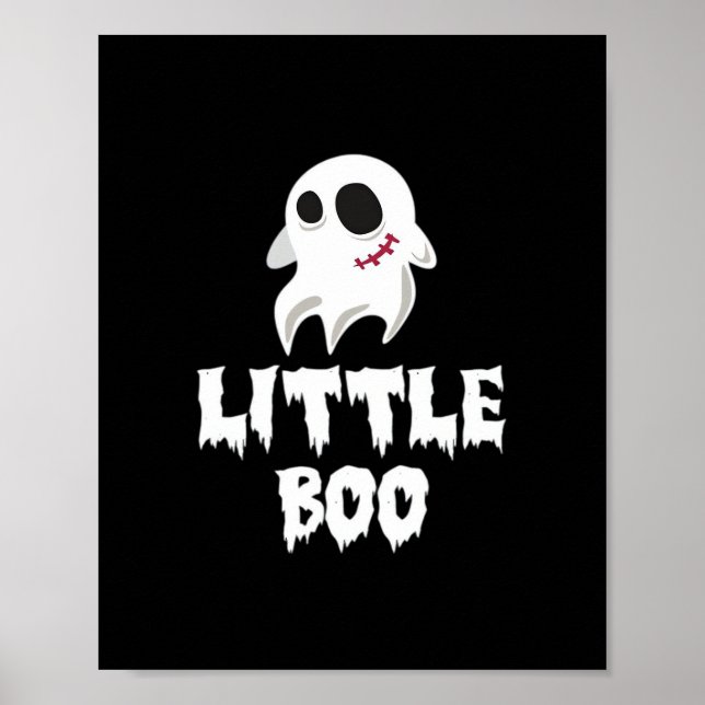 Poster Little Boo Halloween Print Design (Devant)