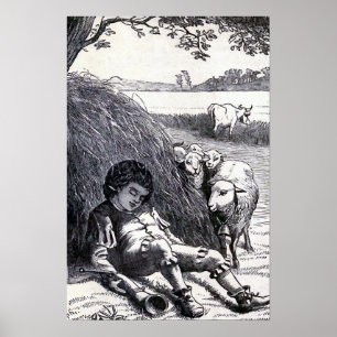 Poster "Little Boy Blue" Illustration Vintage