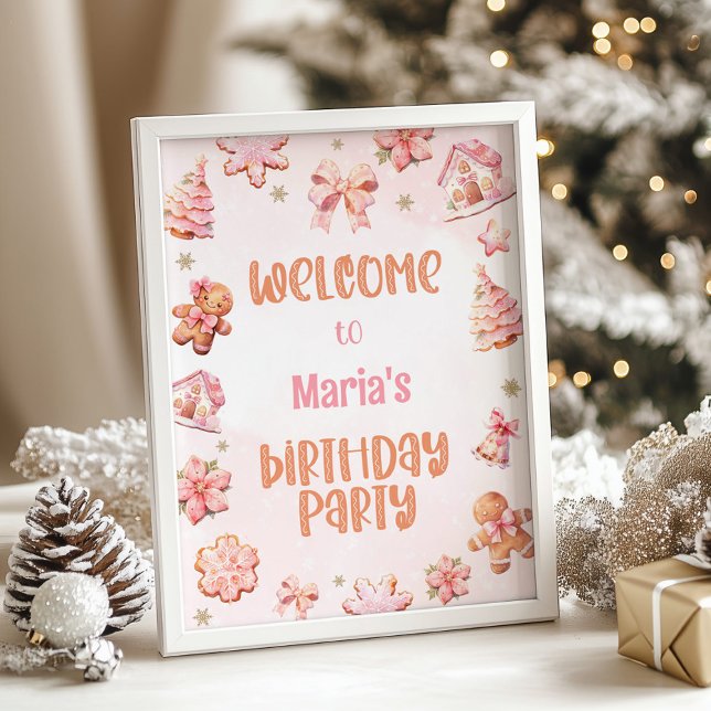 Poster Little Cookie Oh Quel plaisir Noël Bienvenue (Créateur téléchargé)