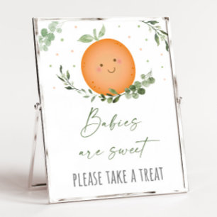 Poster Little Cutie Baby Shower Treat Sign