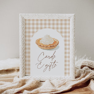 Poster Little Cutie Pie Fall Baby showers Cartes et cadea