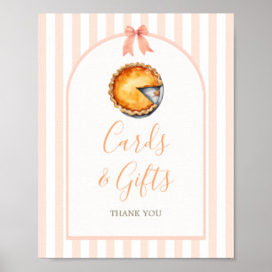 Poster Little Cutie Pie Orange En vichy Cartes et Cadeaux
