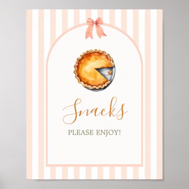Poster Little Cutie Pie Orange En vichy Snacks (Devant)
