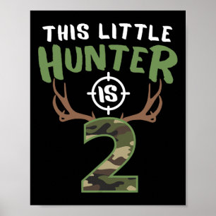 Poster Little Hunter Est 2 Anniversaires Garçons 2e Anniv