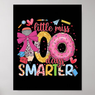 Poster Little Miss 100 Jours Smarter Donut Happy 100th Da