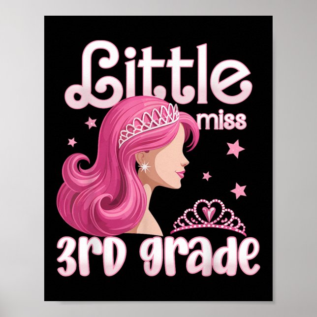 Poster Little Miss Third Grade Back To School Teacher Stu (Devant)