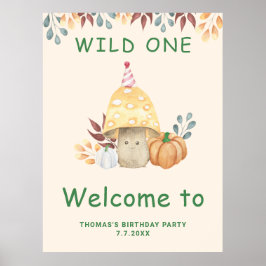 Poster Little Mushroom fête d'anniversaire
