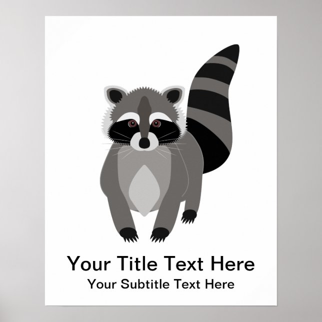 Poster Little Raccoon Rascal Personnalisé (Devant)