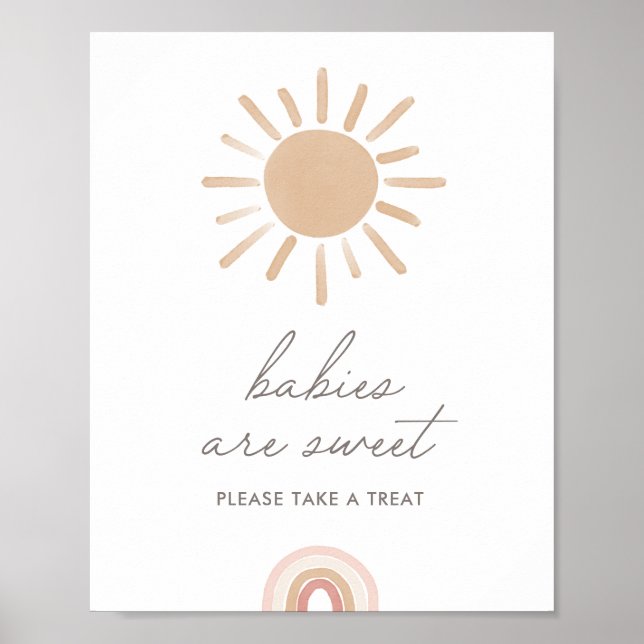 Poster Little Ray of Sunshine Boho Les bébés sont doux (Devant)