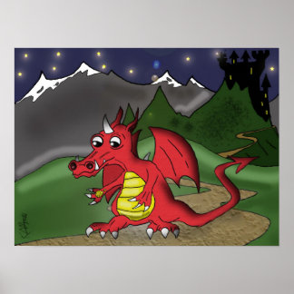 Poster "Little Red Dragon" - par Kev Moore