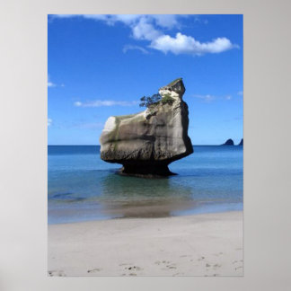 Poster Little Rock Hahei Cathethedral Cove Nouvelle-Zélan