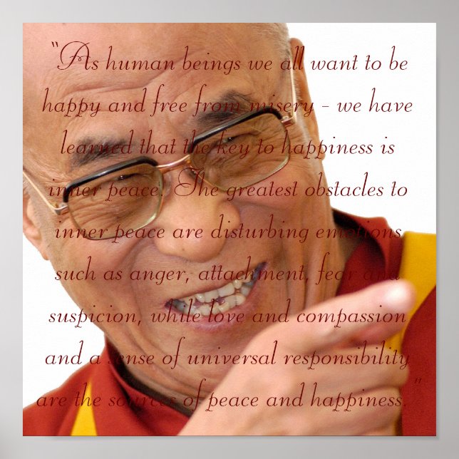 Poster Little Seeds Art HH Dalai Lama Citation2 (Devant)