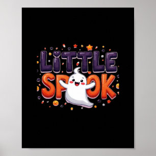 Poster Little Spook Cute Halloween style créatif
