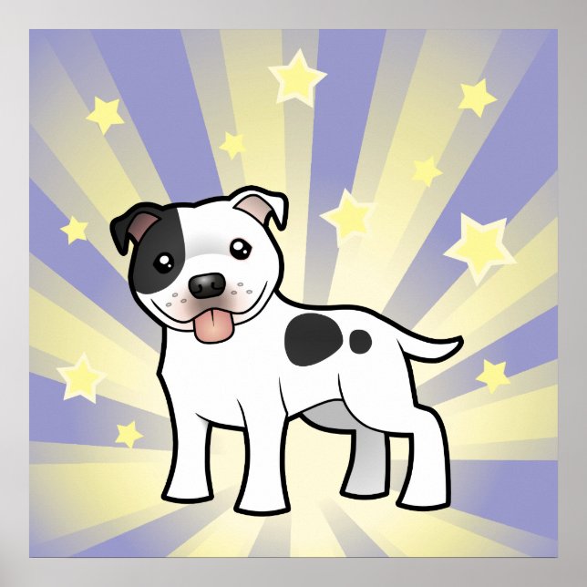 Poster Little Star Staffordshire Bull Terrier (Devant)