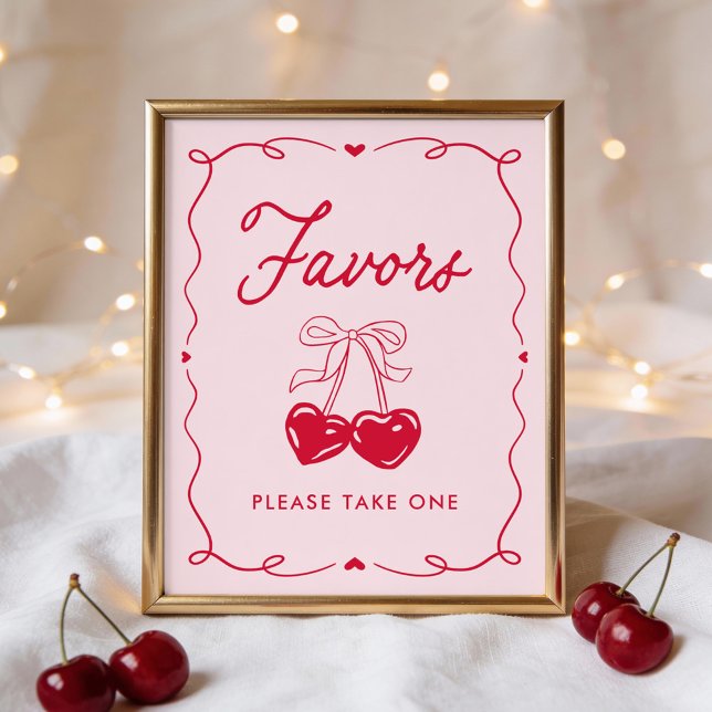 Poster Little Sweetheart Baby Shower Favors Sign (Créateur téléchargé)