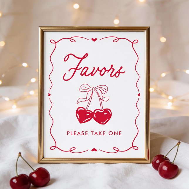 Poster Little Sweetheart Baby Shower Favors Sign (Créateur téléchargé)
